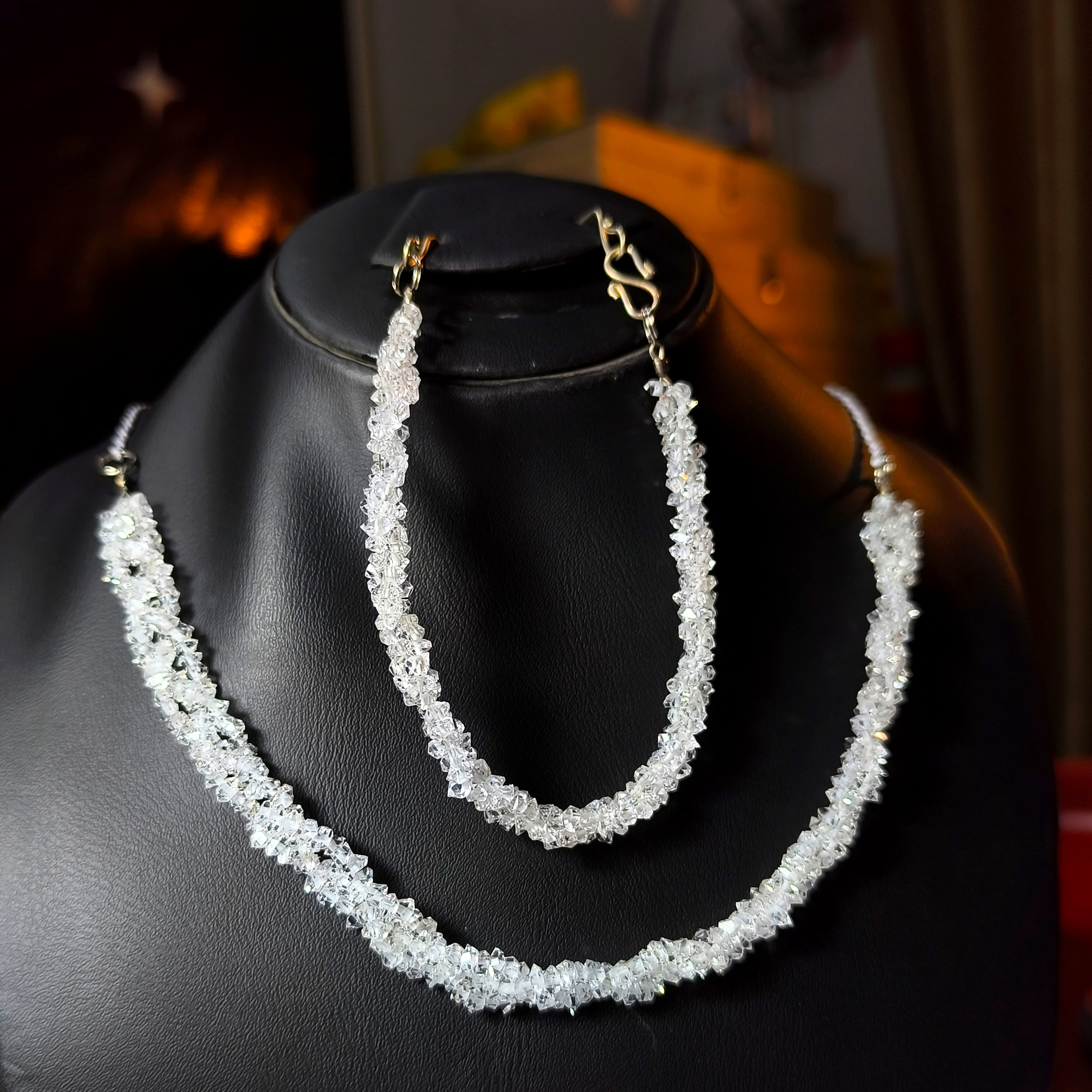 Diamond Quartz Necklace