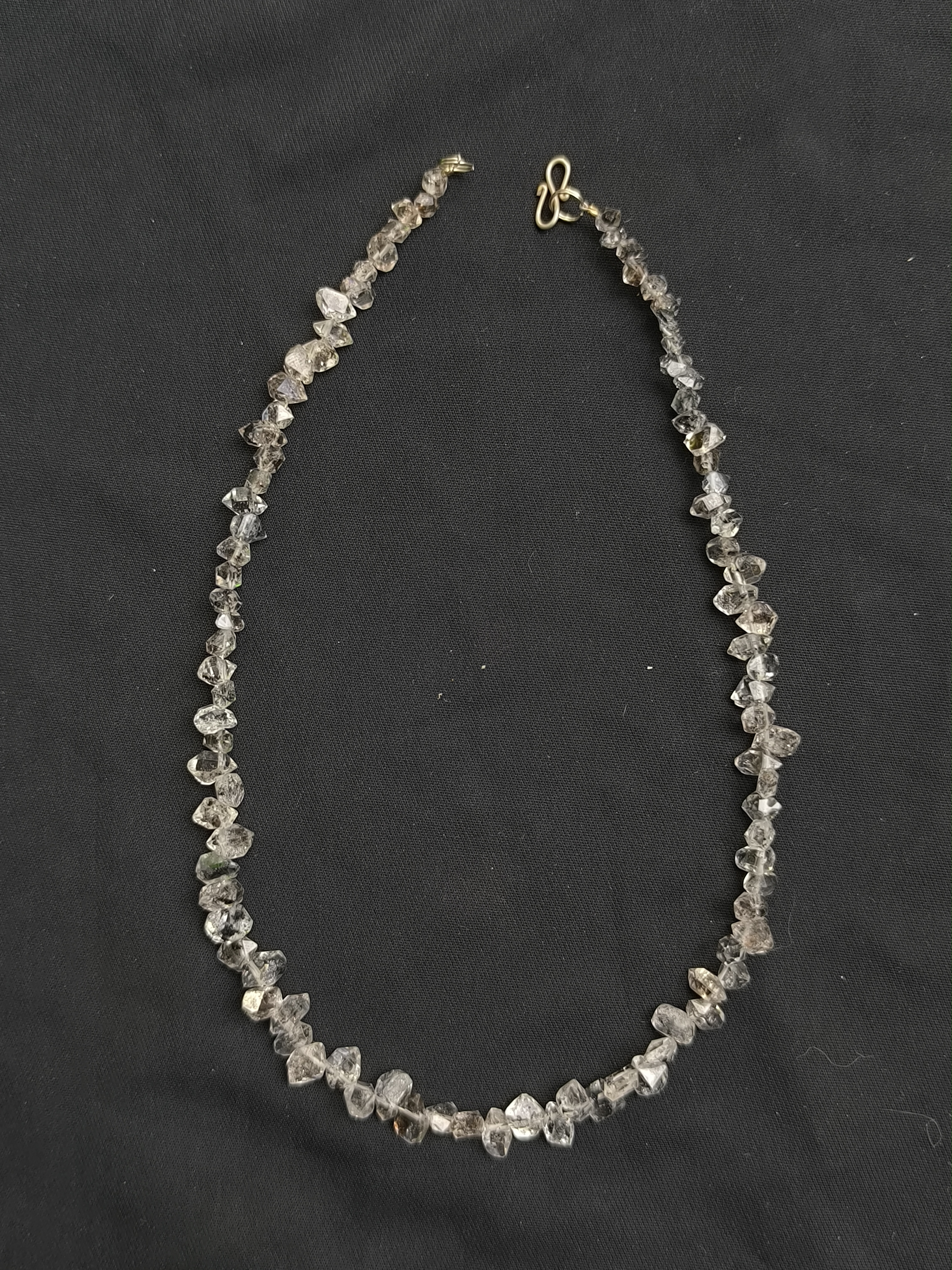 Diamond Quartz leaf Necklace